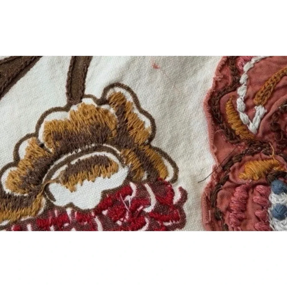 Pottery Barn Set of 2 Pillow Covers 20x20 Creak Floral Embroidered